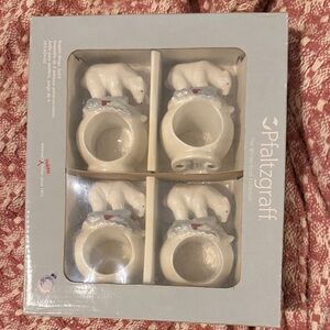 Pfaltzgraff White Polar Bear Napkin Rings